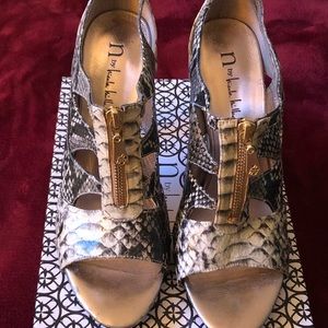 🔥🔥 Black/natural Python Caged Heels🔥🔥